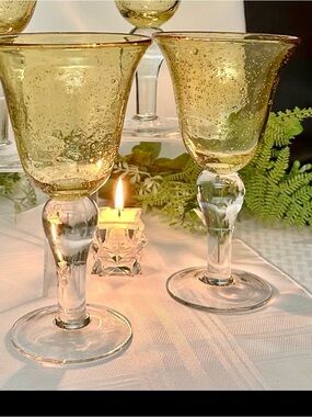 Artland Iris Citrine Amber Bubble
Water Glasses